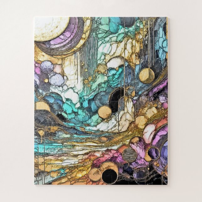 Fliesender Goldfluss  Puzzle (Vertikal)