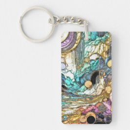 Fliesender Goldfluss Schlüsselanhänger