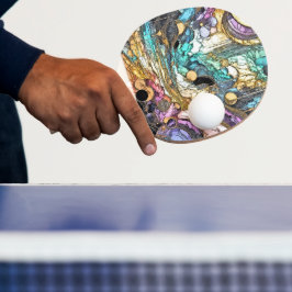 Fliesender Goldfluss Tischtennis Schläger