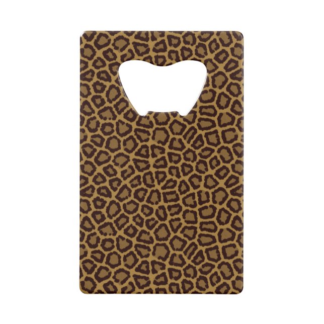 Fliesenhintergrund mit einem Leopardpelz Geldbeutel Flaschenöffner (Vorderseite)