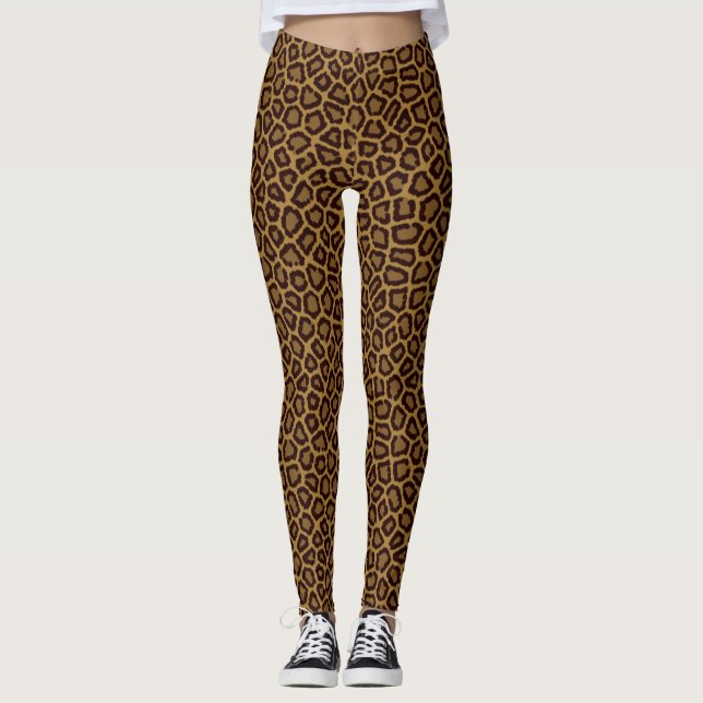 Fliesenhintergrund mit einem Leopardpelz Leggings (Vorderseite)