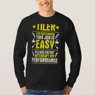 Fliesenleger Fliesenmann Meine Leistung Bodenflies T-Shirt