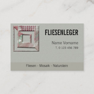 Fliesenleger Handwerk Visitenkarte