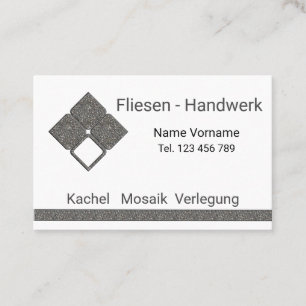 Fliesenleger Handwerk Visitenkarte