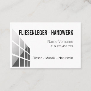 Fliesenleger Handwerk Visitenkarte