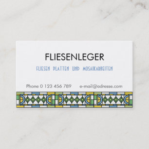 Fliesenleger Visitenkarte