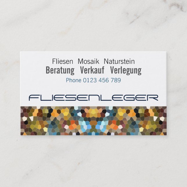 fliesenleger visitenkarte (Vorderseite)