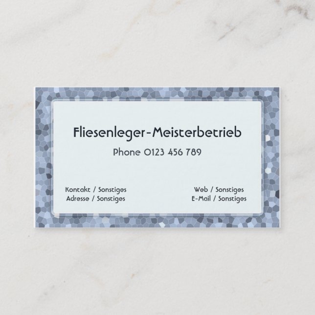 fliesenleger visitenkarte (Vorderseite)