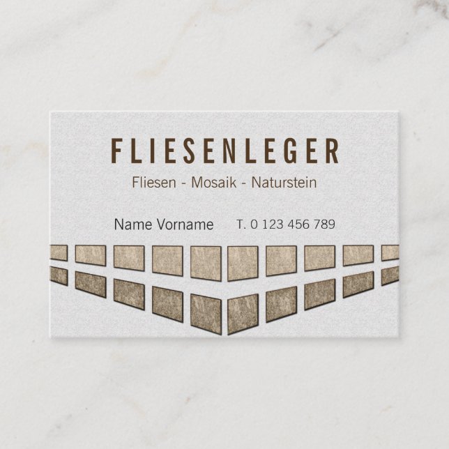 fliesenleger visitenkarte (Vorderseite)