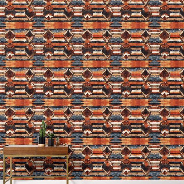 Fliesenmuster aus coolem Western Tapete (Korridor)