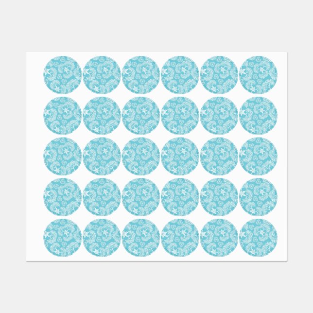 Fliesenmuster für Keramiken Etiketten (Blatt)