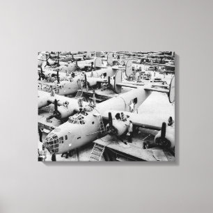 Fließband des Bomber-B-24, 1943 Leinwanddruck