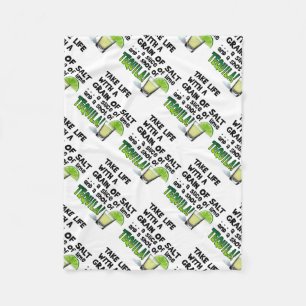FLIESSCHDECKEN - LEBEN, LIMETTE, SALZ, TEQUILA! FLEECEDECKE