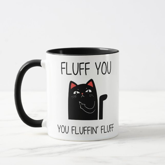 FLIESSEN SIE DIE FLUFF Cat Tasse (Links)