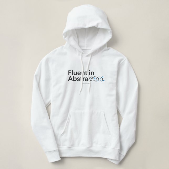 Fließend in Abstraktion Minimalistisches Programmi Hoodie (Design vorne)
