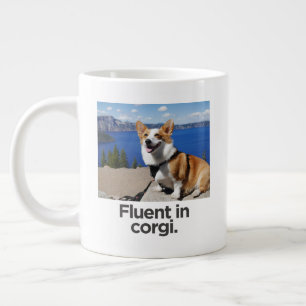 'Fliessend in Corgi.' Personalisierbare lustige Co Jumbo-Tasse