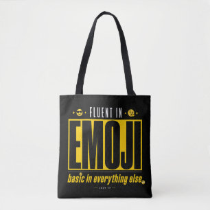 Fließend in Emoji Lustige Emoji-Tasche