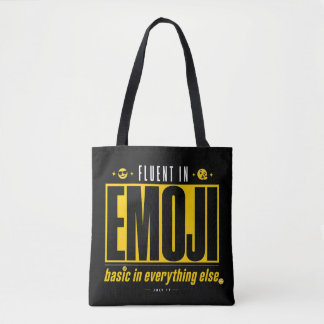 Fließend in Emoji Lustige Emoji-Tasche