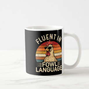 Fließend in Geflügelsprache Huhn Kaffeetasse