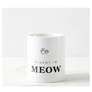 Fließend in Miau Lustiger Katzenliebhaber Pfotenab Kaffeetasse