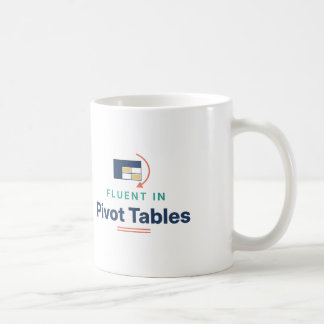 Fließend in Pivot-Tabellen Lustige Tabellenkalkula Kaffeetasse