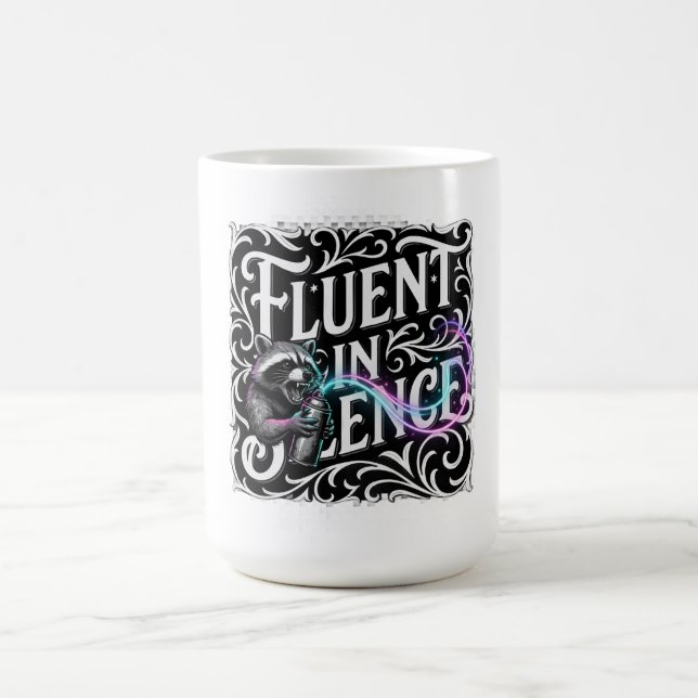 Fließend in Stille Langarmshirt Kaffeetasse (Mittel)