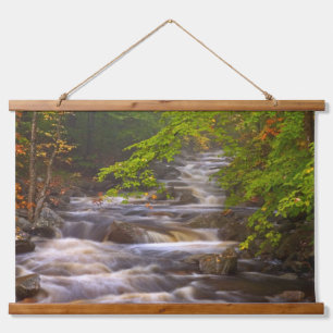 Fließende Bäche entlang des Appalachian Trail Wandteppich Mit Holzrahmen