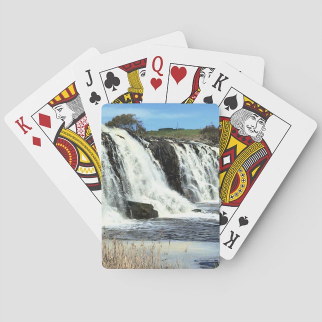 Fließende Gewässer von Hopkins Falls Spielkarten (Rückseite)