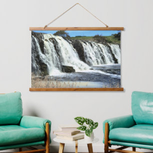 Fließende Gewässer von Hopkins Falls Wandteppich Mit Holzrahmen