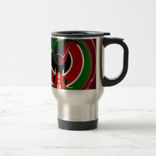 Fließende kenianische Flagge: Ein modernes Design Reisebecher