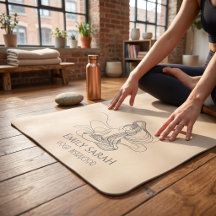 Fließende Linienkunst Meditierende Figur Yoga