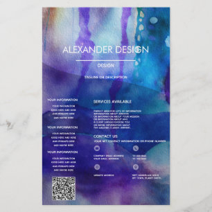 Fließendes Licht   Abstrakte Aquarellmalerei  Flyer