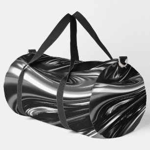 Fließendes Silbermetall Duffle Bag