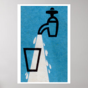 Fließendes Wasser - Streichholzschachtel-Druck - Ä Poster