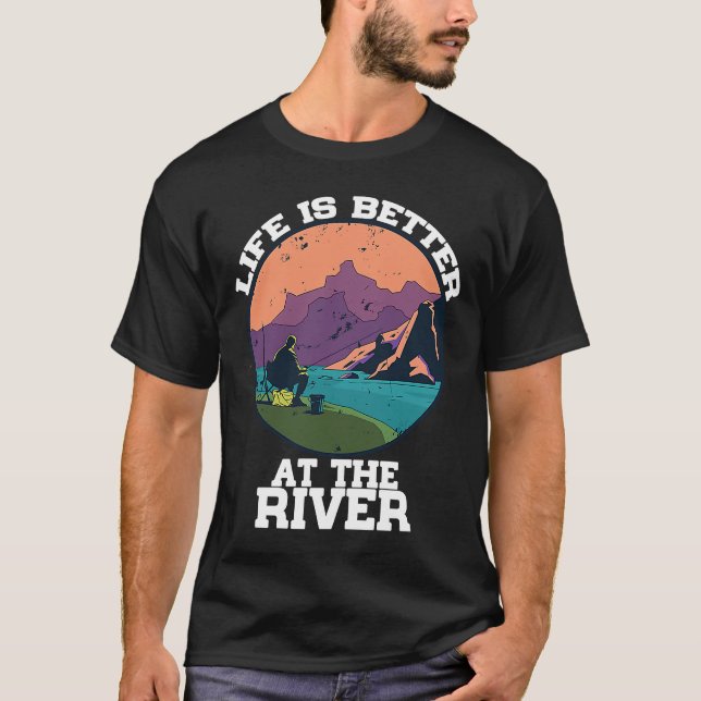 Fließendes Zitat-Camping T-Shirt (Vorderseite)