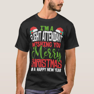 Flight Attendant Frohe Weihnachts-Feiertag Pajama T-Shirt