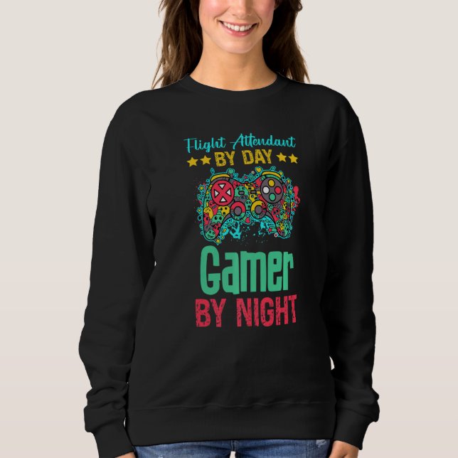 Flight Attendant Gaming Sweatshirt (Vorderseite)