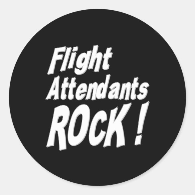 Flight Attendants Rock! Aufkleber (Vorderseite)