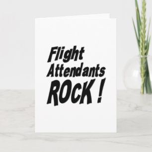 Flight Attendants Rock! Grußkarte Karte