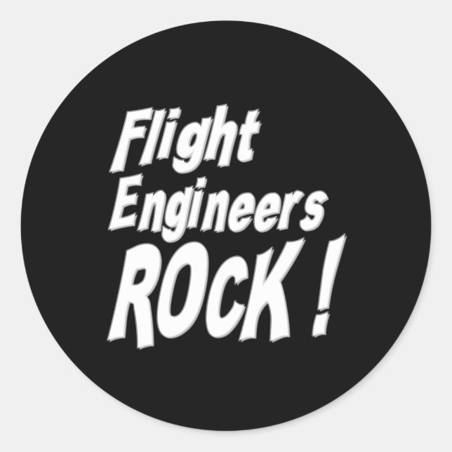 Flight Engineers Rock! Aufkleber (Vorderseite)