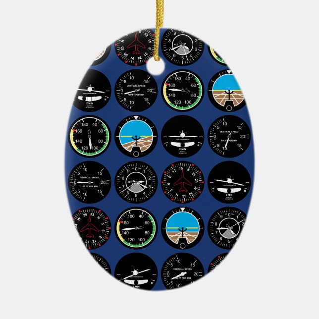 Flight Instruments Keramik Ornament (Vorne)