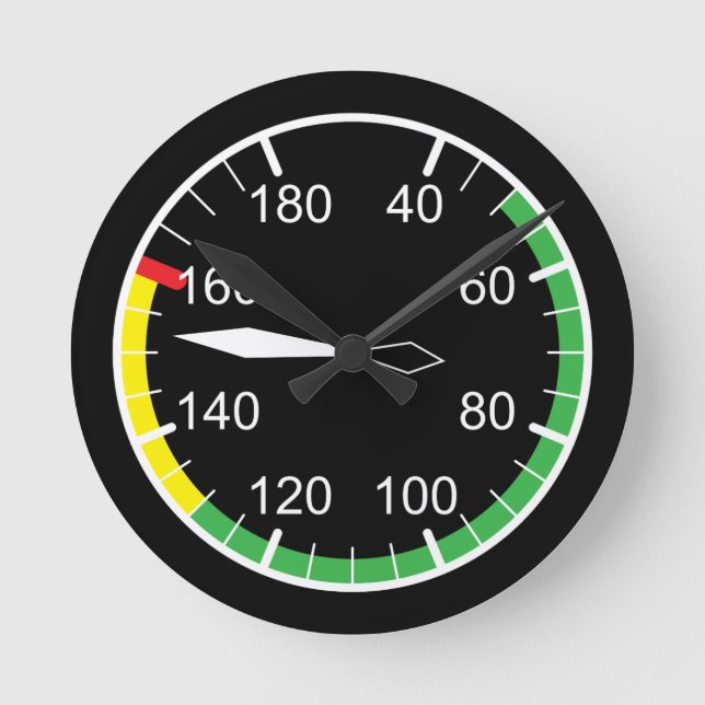 Flight Instruments Runde Wanduhr (Vorderseite)