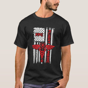 Flight Medic American Flag Paramedic Emerge T-Shirt