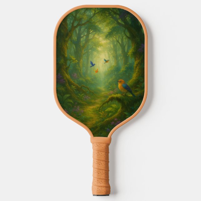 Flight of Dreams in Woodland Shadows Pickleball Schläger (Vorderseite)