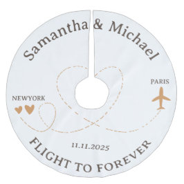 Flight Plane Travelling love Wedding christmas Polyester Weihnachtsbaumdecke