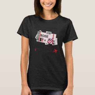 Flight Ticket Boise Girl aus Boise Boarding Pass T-Shirt