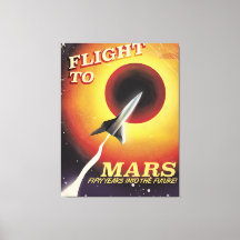 Flight To Mars! Vintages Science-Fiction-Poster