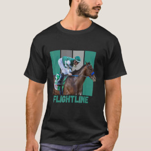 Flightline Pferderennen Vollblut Del Mar Santa T-Shirt