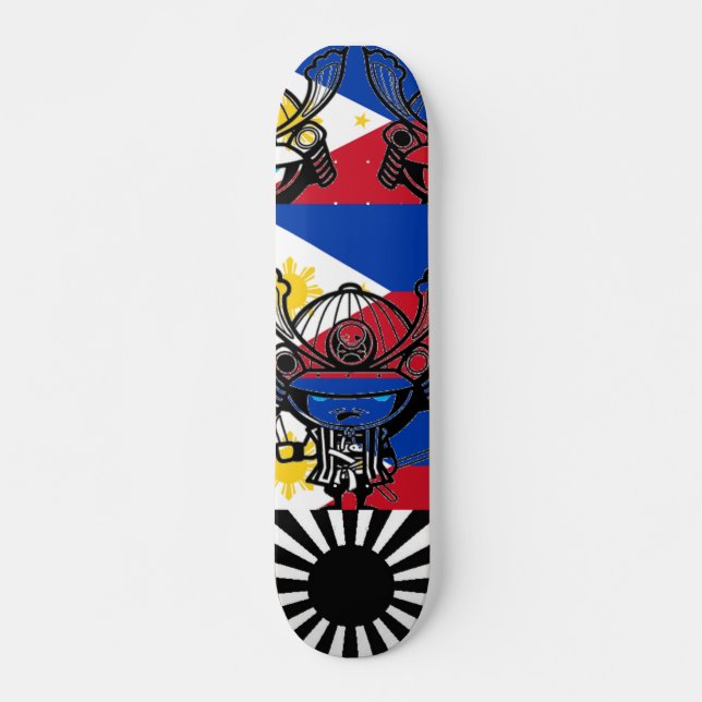 flilipino Flagge Skateboard (Vorne)