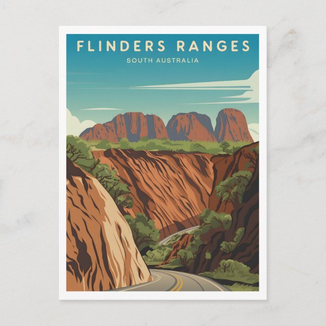 Flinders Ranges South Australia Vintag Postkarte (Vorderseite)